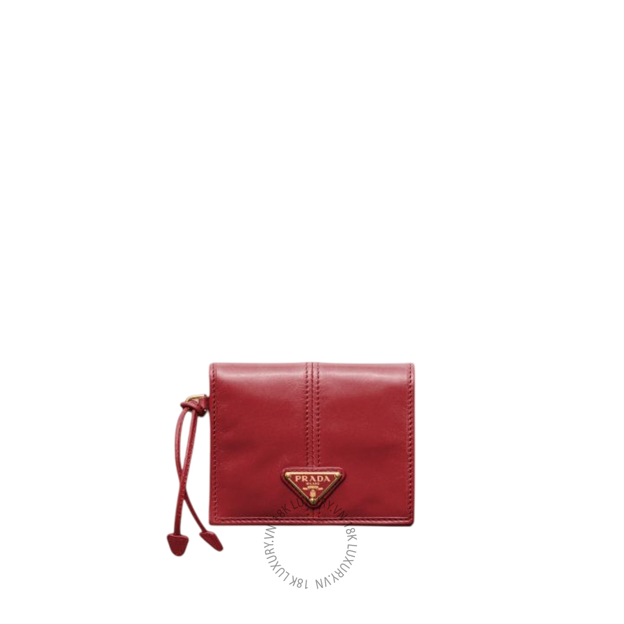 Ví Ngắn Prada Small leather wallet 1MV204_2CYR_F0011 PRV082