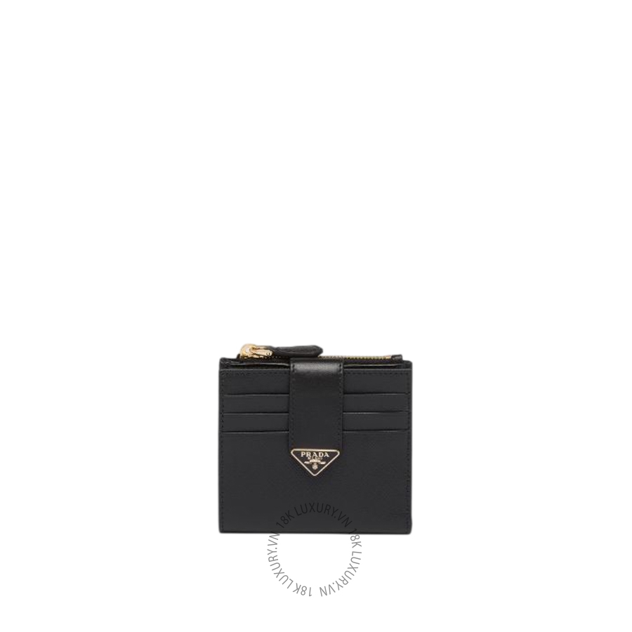 Ví Ngắn Prada Small Saffiano and smooth leather wallet 1ML047_2DYG_F0002 PRV153