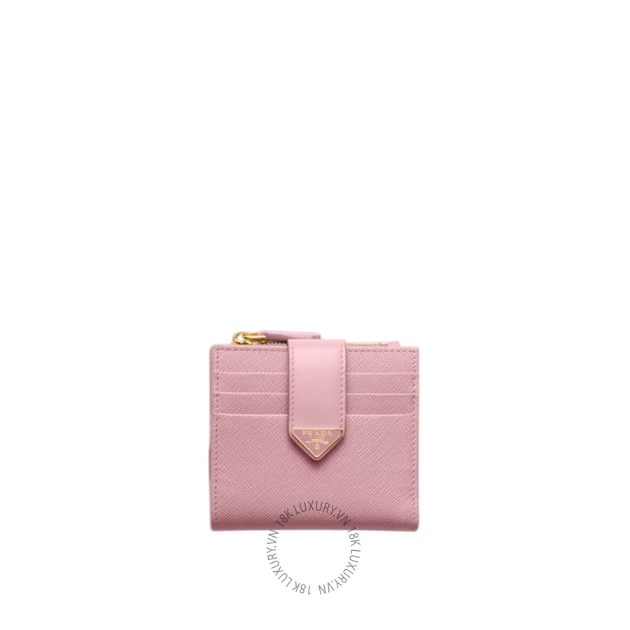 Ví Ngắn Prada Small Saffiano and smooth leather wallet 1ML047_2DYG_F0924 PRV151