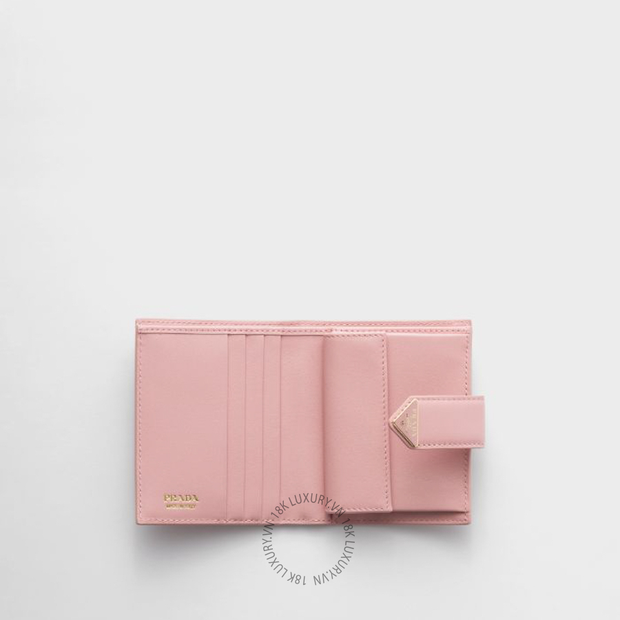 Ví Ngắn Prada Small Saffiano and smooth leather wallet 1MV204_2DYG_F0924 PRV152