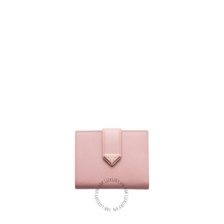 Ví Ngắn Prada Small Saffiano and smooth leather wallet 1MV204_2DYG_F0924 PRV152