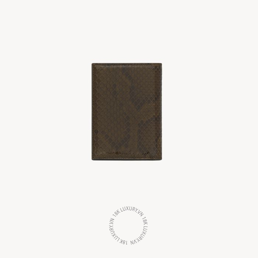 Ví ngắn YSL SAINT LAURENT PARIS credit card wallet in python 668726EABQG2984 VKI130