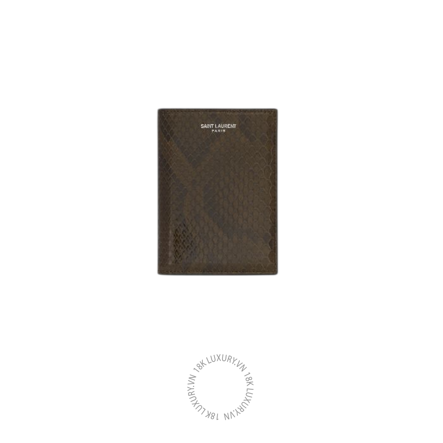 Ví ngắn YSL SAINT LAURENT PARIS credit card wallet in python 668726EABQG2984 VKI130