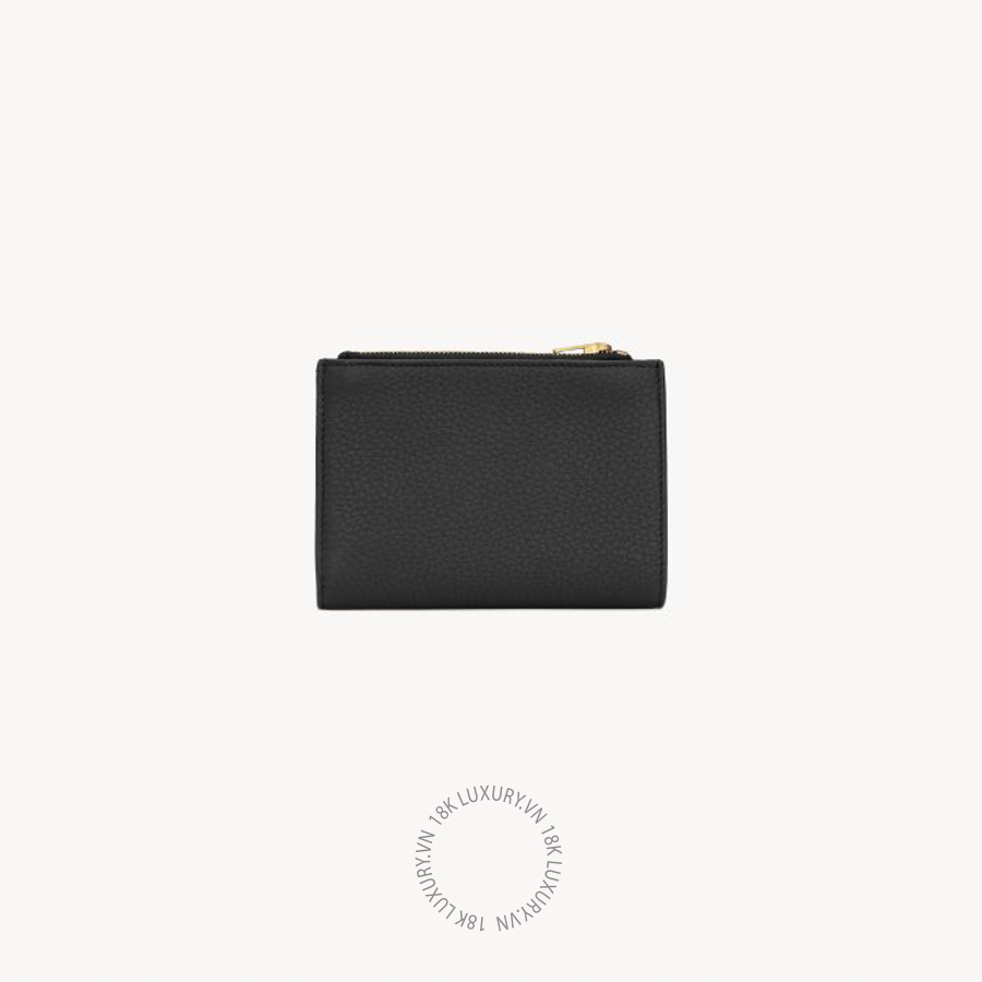 Ví ngắn YSL TINY CASSANDRE bi-fold wallet in grained leather 863350AAET91000 VKI110