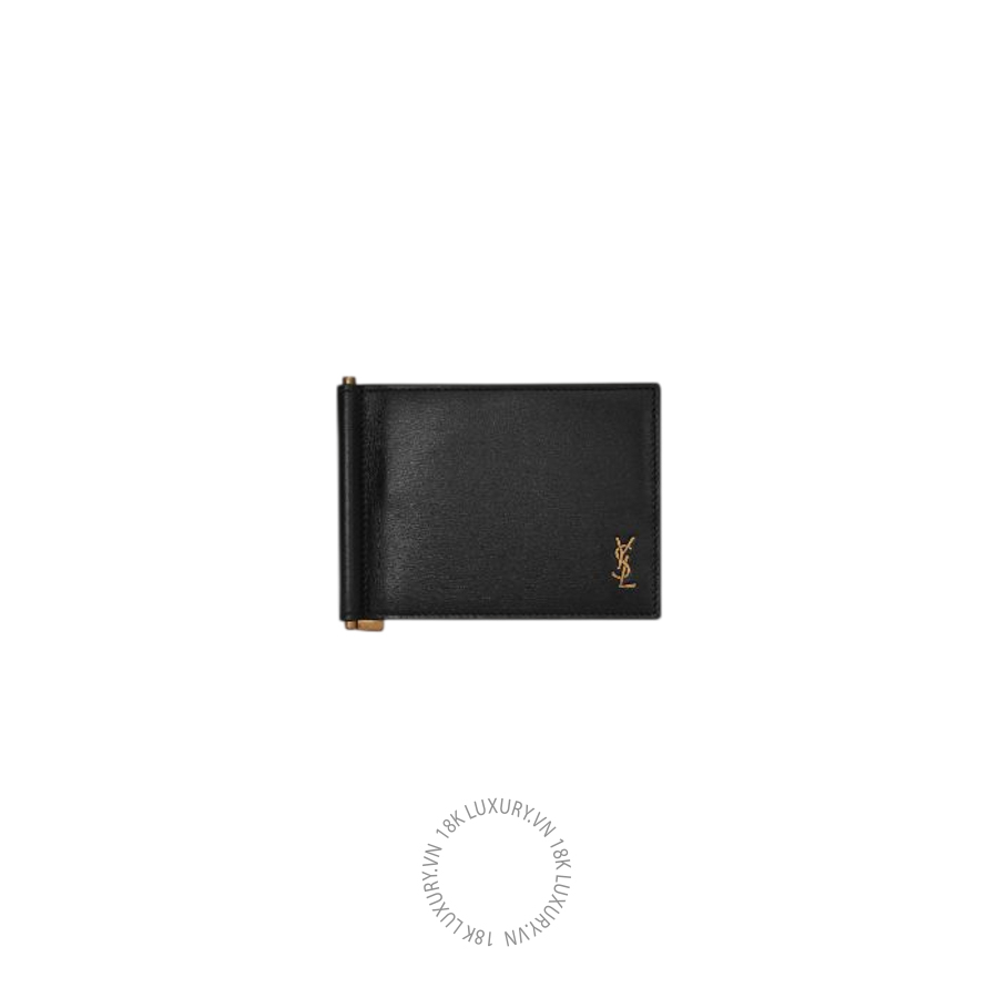 Ví ngắn YSL TINY CASSANDRE Bill clip wallet in shiny leather 86363102G0W1000 VKI075