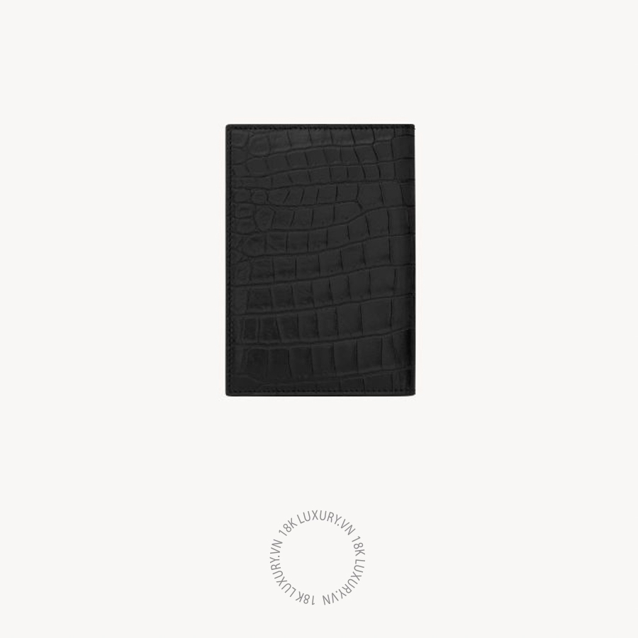 Ví ngắn YSL TINY CASSANDRE PASSPORT holder IN CROCODILE-EMBOSSED LEATHER 863679DZEDW1000 VKI086