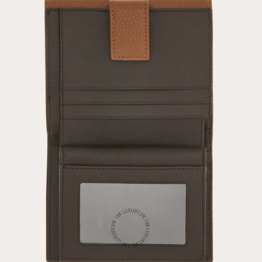 Ví Salvatore Ferragamo Gancini compact wallet cognac 220961785779 WBLP003 23 Ví Salvatore Ferragamo Gancini compact wallet cognac 220961785779 WBLP003
