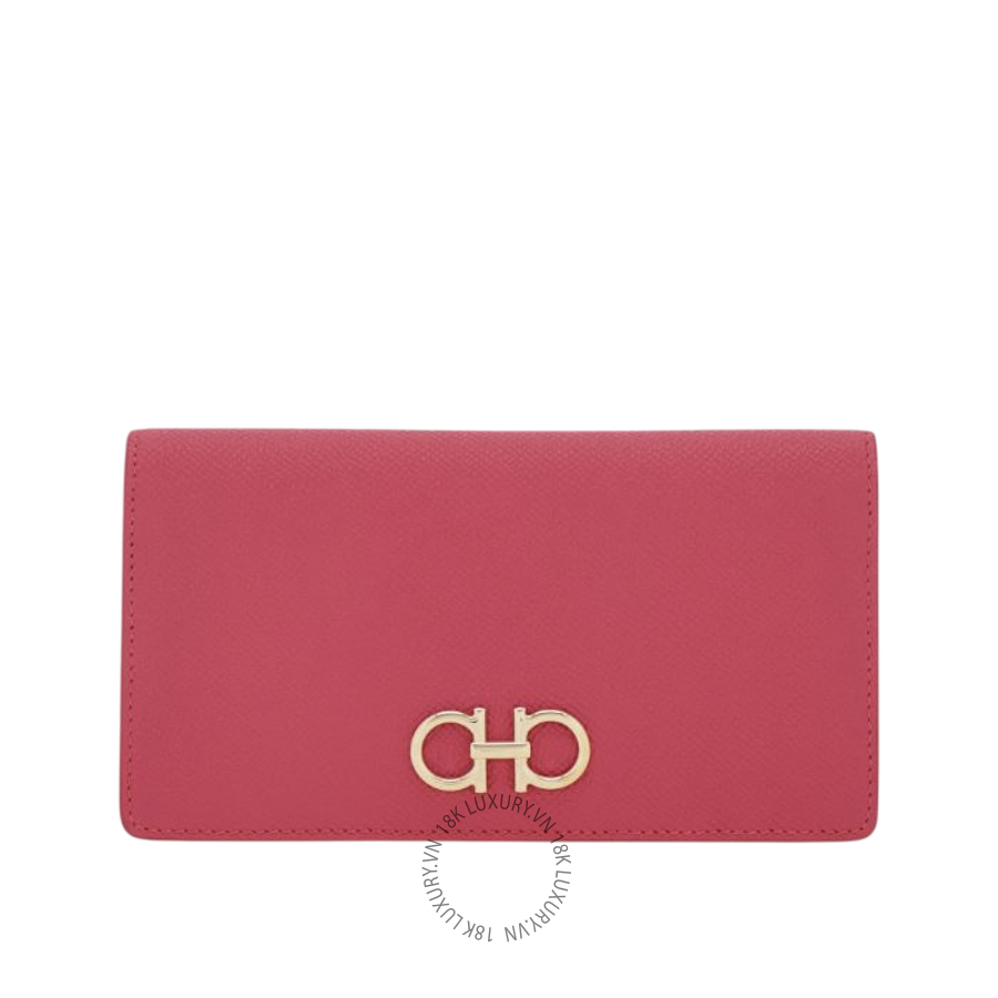 Ví Salvatore Ferragamo Gancini wallet begonia 22D779796488 WBLP019