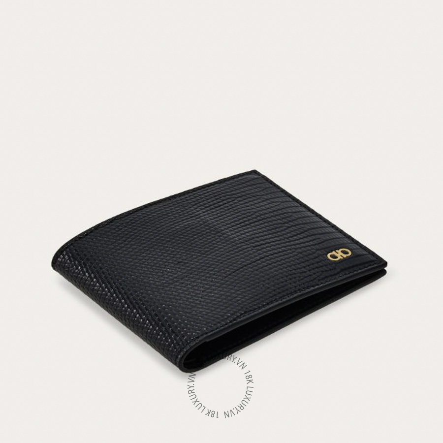 Ví Salvatore Ferragamo Gancini Wallet Black 661451790628 ENME009