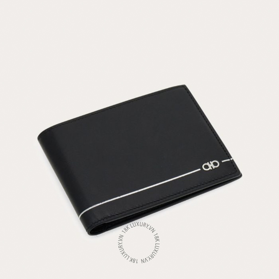 Ví Salvatore Ferragamo Gancini Wallet Black 661802795910 ENME026