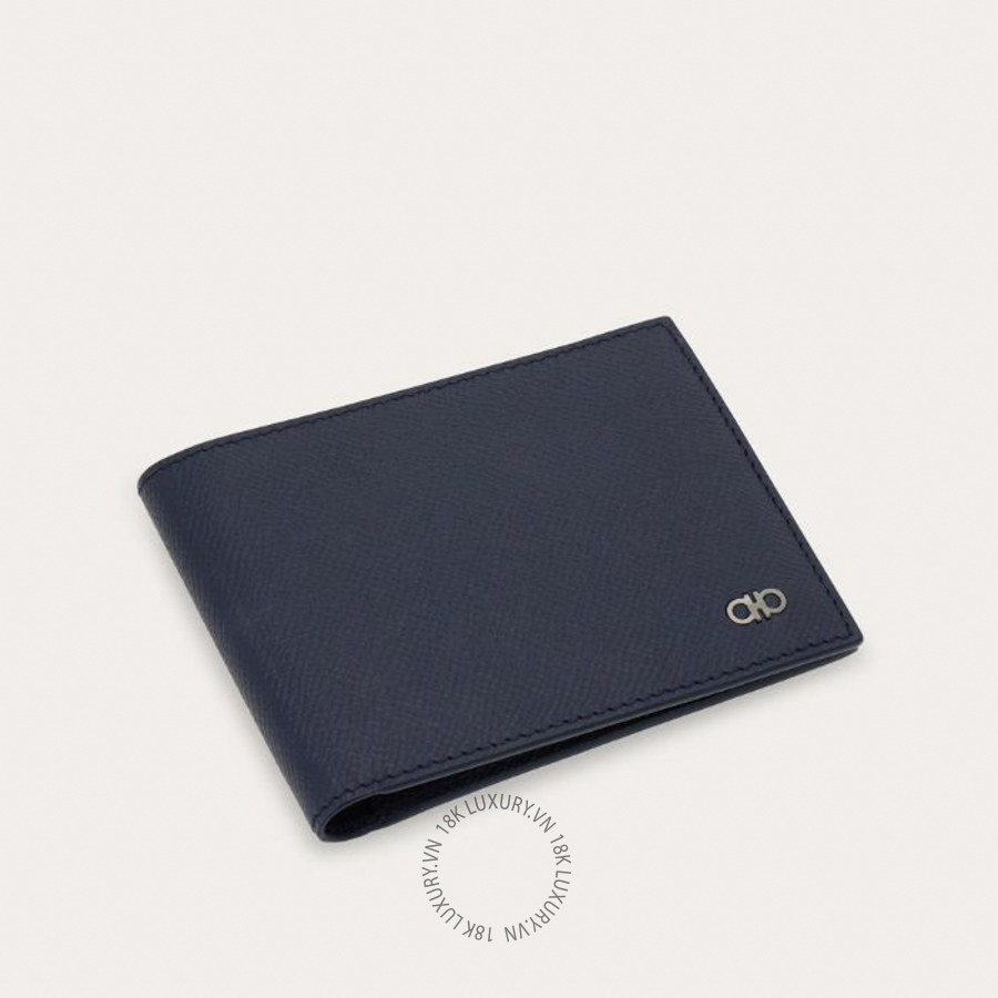 Ví Salvatore Ferragamo Gancini Wallet Dark Navy Blue 661451791946 ENME001