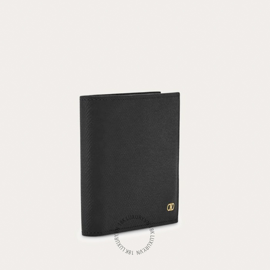 Ví Salvatore Ferragamo Gancini Wallet Đen Authentic 661456775648 ENME018