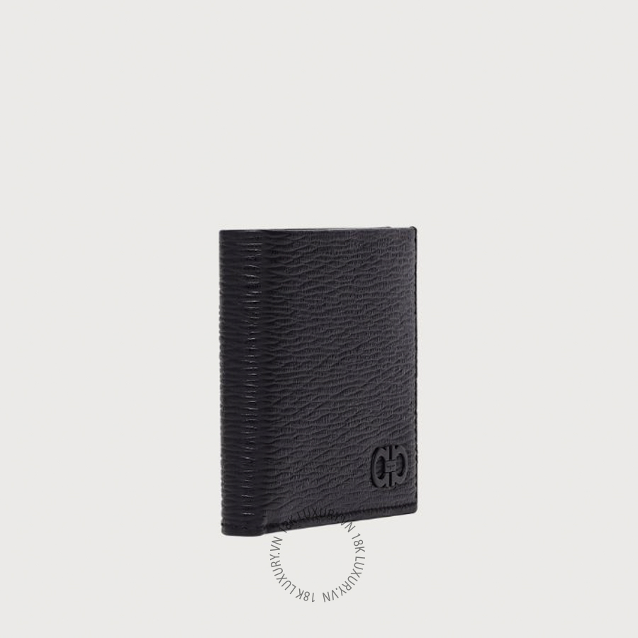 Ví Salvatore Ferragamo Gancini Wallet With ID Window Black/Dark Rain 66A066733347 ENME016