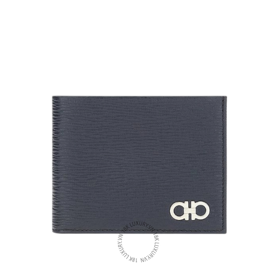 Ví Salvatore Ferragamo Gancini Wallet With ID Window deep Ocean/Black 66A066744853 ENME031