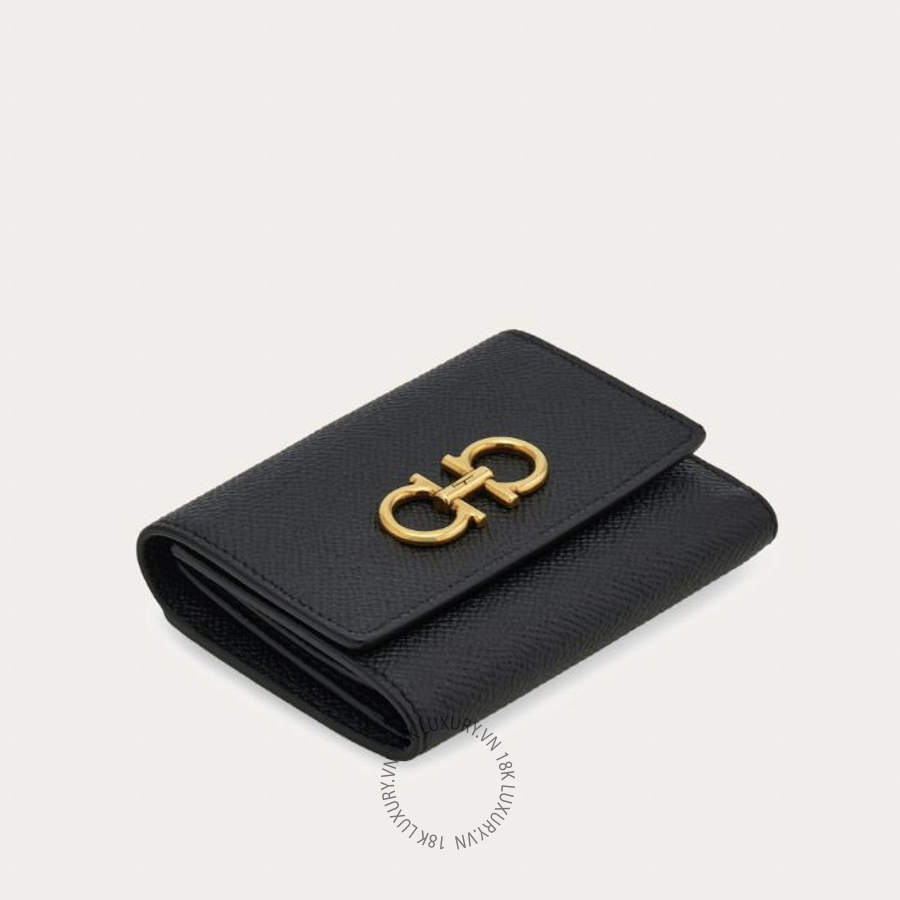 Ví Salvatore Ferragamo Trifold wallet black 220862779894 WBLP026